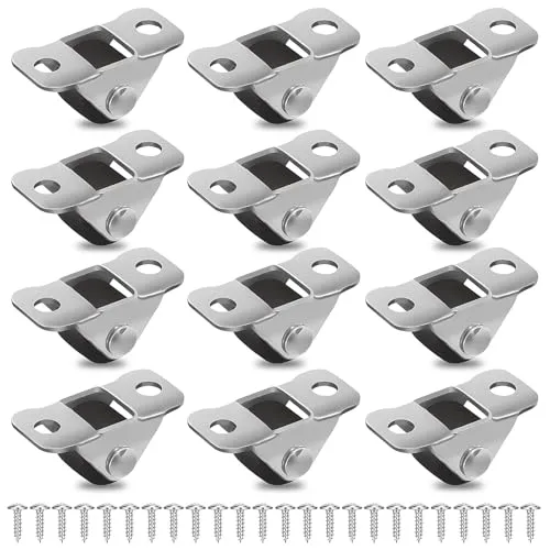 Produktbild Möbelrollen Klein, 12 Stück 1,2 cm Kleine Gummi Möbelrolle mit Stahloberplatte Mini Rollen Bockrollen Gummirollen Nicht Schwenkbar für Möbel Kleingeräte DIY Projekte