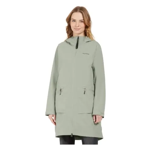 Didriksons Eliana Damen Parka - Größe 38, wilted leaf - Funktionsjacke mit Fishtail-Rückseite, 2-Wege-Reißverschluss und verstellbarer Kapuze für optimale Belüftung und Komfort.