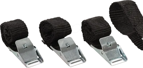 CAMP 12919 Befestigungsriemen 36cm 4er-Pack - Robuste Befestigungsriemen aus Textil mit stabiler Stahlschnalle, ideal für vielseitige Anwendungen wie die Ladungssicherung. Länge: 36 cm, Breite: 20 mm, zuverlässig und langlebig.