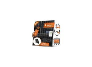 Solarway Balkonkraftwerk 1000W Komplettset - Solarenergie Komplettset mit neuestem 1000 Watt Wechselrichter und 2 x 500W bifazialen Solarmodulen für maximale Energieausbeute und einfache Installation.