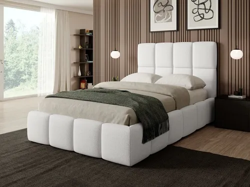 Beautysofa Polsterbett NOSTRO, Beige, 140x200 cm - Stylisches Polsterbett NOSTRO in Beige mit integriertem Bettkasten für zusätzlichen Stauraum. Ideal für individuelle Schlafbedürfnisse und sorgt für eine komfortable Atmosphäre im Schlafzimmer.