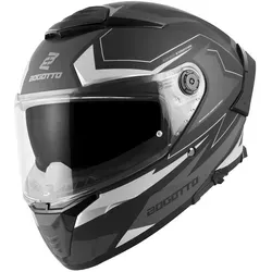 Bogotto FF118 Vilial Helm, schwarz-grau, Größe L für Männer - Motorradhelm mit ECE 22.06 Zertifizierung, robuster HIRP Schale und praktischem Ratschenverschluss für optimalen Schutz und Komfort.