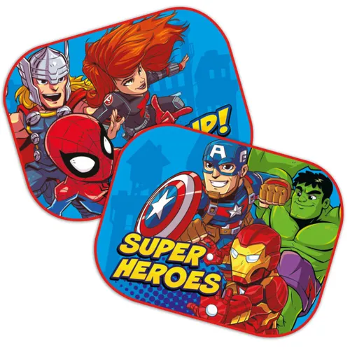 Marvel Avengers Kinder Sonnenschutz fürs Auto 2er Set Sonnenblende 35x44 cm