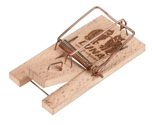 Kerbl Mausefalle Luna mit Holzauslöser 2 Stück Schlagfalle Mäuse Falle Mäusefall