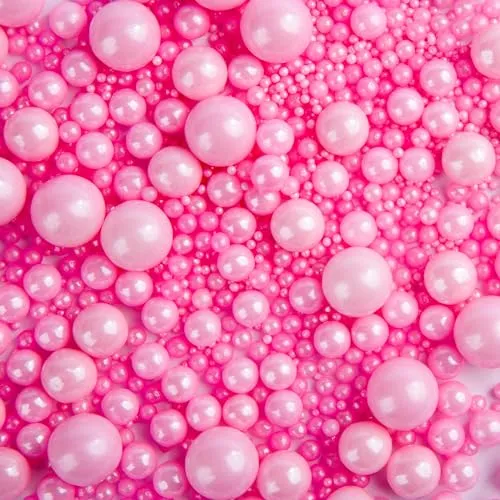 Essbare Süßigkeiten Kuchen Dekoration 120G Rosa Perle Zucker Geburtstag Halloween Thanksgiving Weihnachtsfeier Team Abendessen Kuchen Papier Tasse Dessert Keks Zucker Streuen