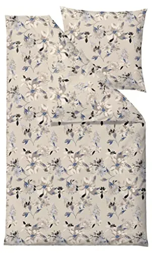 Södahl Organic History Bloom Bio Bettwäsche 135x200 cm - Bettbezüge aus 100% Bio-Baumwolle, mit glamourösem Blumen-Motiv und weichem Satin-Gewebe, ideal für ein stilvolles Schlafzimmer.