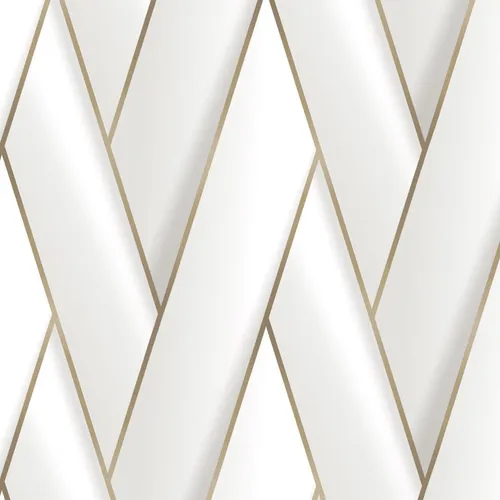 Armando Herringbone Debona Tapete Weiß 2120 Metallisch Geometrisches Gewebe