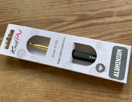 KnitPro Häkelnadel mit Softgriff Alu Gold 6,5 mm