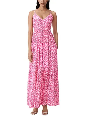 Comma Damen 60.2.61.20.200.2133455 Kleid, 01B4 pink|weiß, 36