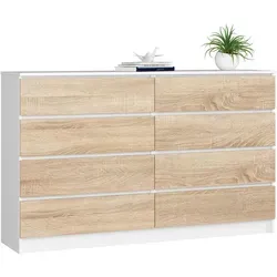 Raumhirsch Furniture Kommode CL3, Weiß, 160x99x40 cm - Elegante Kommode aus hochwertigem Holzwerkstoff mit 8 Schubladen für optimale Aufbewahrung. Ideal für Schlafzimmer und Wohnzimmer, pflegeleicht und robust – perfekte Kombination aus Funktionalität und Stil.