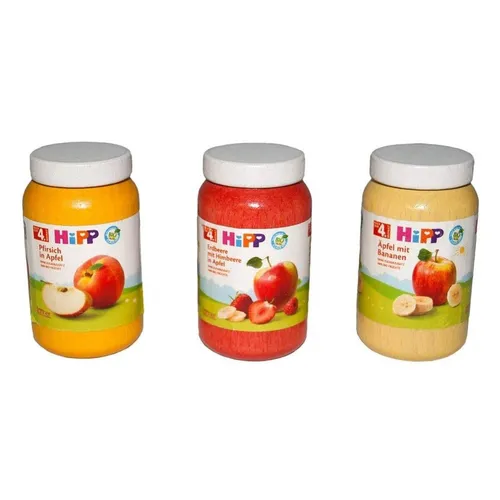 Tanner Hipp Gläser Set aus Holz für die Puppenstube oder Kaufmannsladen