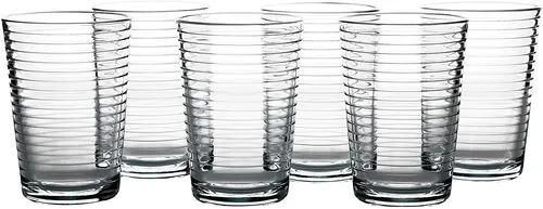 Pasabahce 52752 Doro Wasserglas 210 ml 6er-Set mit Grooved Effekt