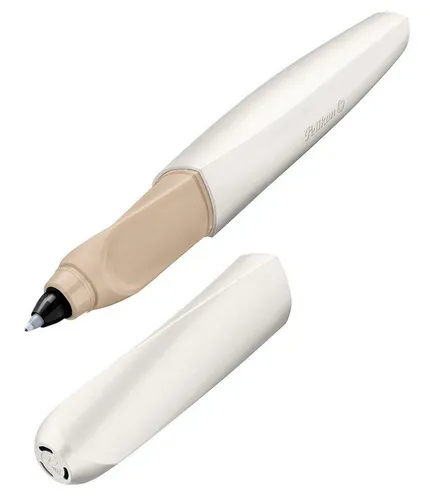 Pelikan 811453 R457 Tintenroller Twist R457 White Pearl - Beidhändig nutzbarer Tintenroller, ergonomisch und in edler Perle-Optik, 0,3 mm Strichstärke