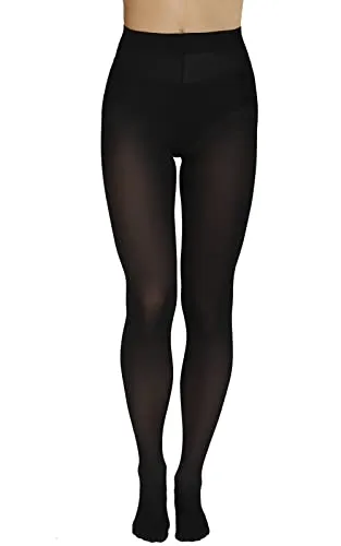 Annes styling Plain Damenstrumpfhose 40 Denier Matt Semi-opaque Microfiber Classic Strumpfhose Zarra, Nero S