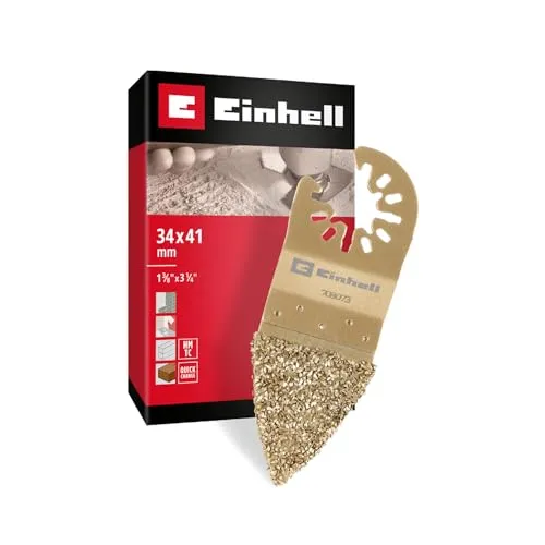 Original Einhell Hartmetall-Fingerraspel 34mm (Kompakte Form, Hartmetallbestreuung, Open Back Schnellwechselfunktion, Geeignet für Multitools)