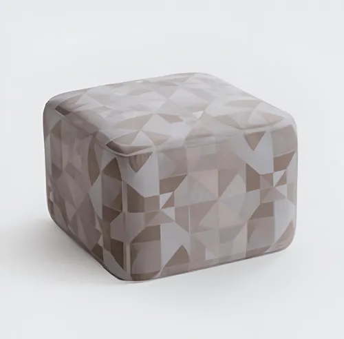 Beiger Polsterpouf Designer Sitzhocker - Edler Textilhocker für Ihr Wohnzimmer - Moderner Sitzpuff aus hochwertigem Holz und Stoff, 60 x 60 x 42 cm, ideal für stilvolle Sitzgelegenheiten und ein gemütliches Ambiente. 2 Jahre Herstellergarantie.