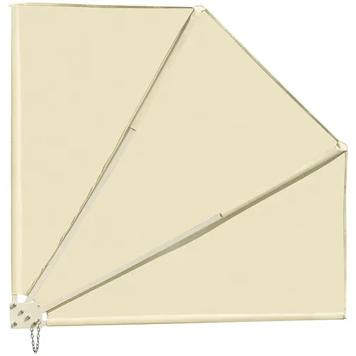 Royal Gardineer Balkonfächer - Balkon-Sichtschutz-Fächer 160 x 140 cm, UV-beständig und wasserabweisend für privaten Schatten und Schutz vor neugierigen Blicken