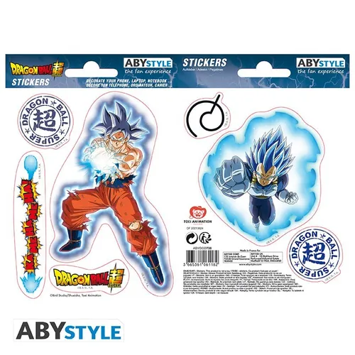 DRAGON BALL SUPER - Aufkleber - 16x11cm/ 2 Blatt - Goku & Vegeta
