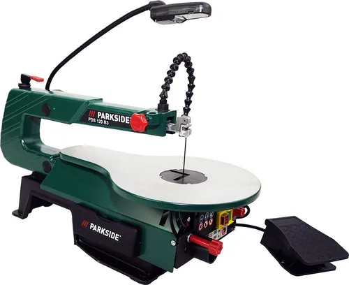 Parkside Dekupiersäge PDS 120 B3 - Präzise Feinsäge mit LED-Arbeitsleuchte - Kategorie: Sägen - Ideal für präzise Feinsägearbeiten mit vibrationsarmem Motor, stufenlos einstellbarer Hubzahl und flexibler LED-Arbeitsleuchte für optimale Sicht.