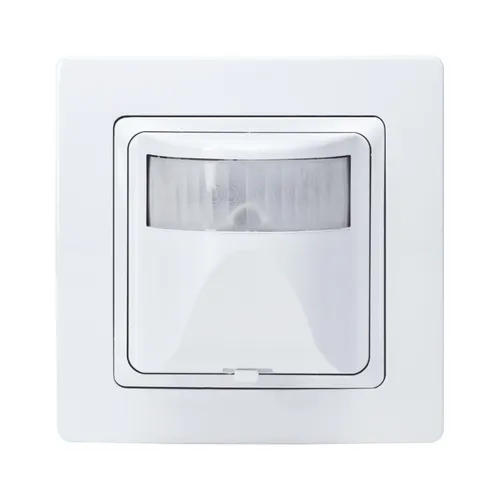 Kopp 808402013 Luxus Infrarot Bewegungsschalter - Bewegungsmelder mit elegantem Design in Arktis-weiß, ideal für automatisierte Lichtsteuerung mit einem Erfassungsbereich von bis zu 10m und stufenlos einstellbarer Dämmerungsschwelle.