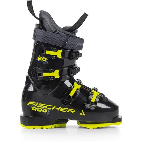 Fischer RC4 60 JR GW black/black - 26/26.5 - Skischuhe für Junior-Anfänger, die Komfort und Stabilität bieten. Ideal für sportliche Kids, die das Skiabenteuer entdecken und sich auf der Piste wohlfühlen möchten.