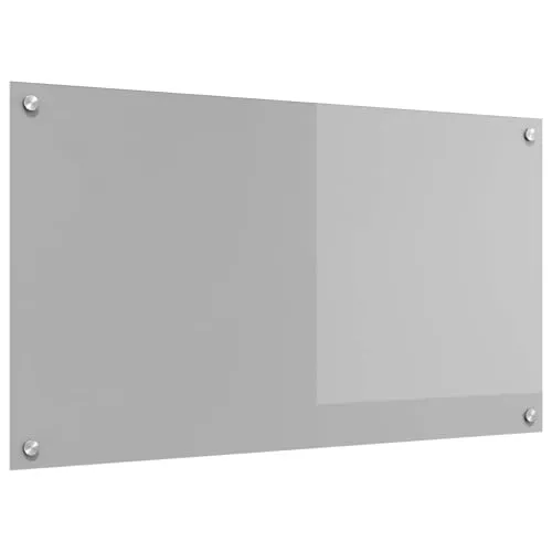 vidaXL Küchenrückwand Hellgrau 90x50x0.6 cm Hartglas in grau von vidaXL