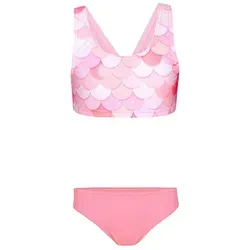 Aquarti Bustier-Bikini Aquarti Mädchen Sport Bikini Racerback Bustier & Bikinislip rosa 122