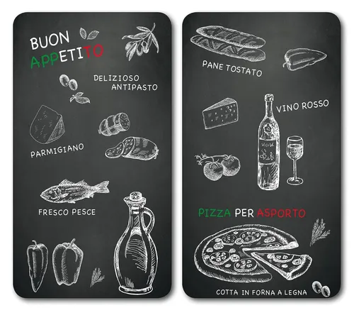 2er Set Multi-Glasschneideplatte Schneidebrett Herdabdeckung Ristorante