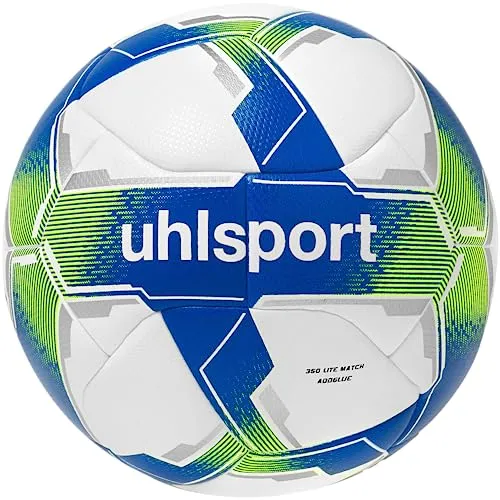 uhlsport 350 Lite Match Addglue Fußball - Trainingsball für Kinder von 10-12 Jahren in neuer ADDGLUE Technologie für optimale Spieleigenschaften und 25% leichter als Erwachsene Bälle.