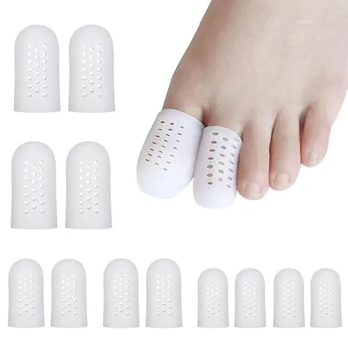 Stück Zehenkappen, Zehenschutz Silikon, Zehenschutz Großer Zeh, Gel Zehenkappen, Atmungsaktive Zehenschutz Zehenkappen, für Blasen, Hühneraugen, Zehennägel Verlust, Reibung Schmerzlinderung 12