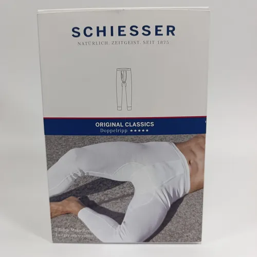 Schiesser Herren Lang Unterhose, Weiß (100-weiss), 6 EU - Unterteile für Herren, besonders komfortabel und strapazierfähig in bewährter Doppelripp-Qualität, ideal für den täglichen Gebrauch.
