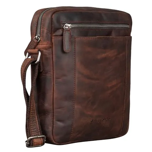 STILORD 'Fox' Herrentasche aus Leder - Vintage Messenger Bag für iPads - Elegante Herrentasche 'Fox' aus echtem Leder, perfekt für 10,1 bis 10,5 Zoll Tablets. Vielseitig einsetzbar für Büro, Freizeit und Reisen. Hochwertige Verarbeitung und modernes Design vereinen Stil und Funktion.