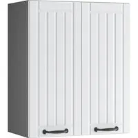 Vicco Hängeschrank Fame-Line, Weiß Landhaus/Anthrazit, 60 cm - Hängeschrank für die Küche, bietet viel Stauraum und optimale Raumnutzung. Mit Soft-Close-Scharnieren für komfortables Öffnen und Schließen.