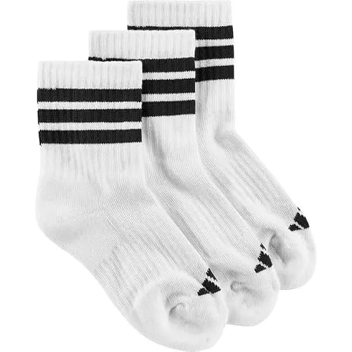adidas Unisex Kids DÄMPFENDE SPORTSWEAR CREW SOCKEN 3 PAAR in weiß von adidas