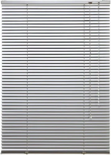 Liedeco Aluminium-Jalousie 120cm x 130cm in Silber - Jalousien aus hochwertigem Aluminium, idealer Sicht- und Sonnenschutz in modernem Silber, inkl. Befestigungsmaterial und Anleitung für einfache Montage.