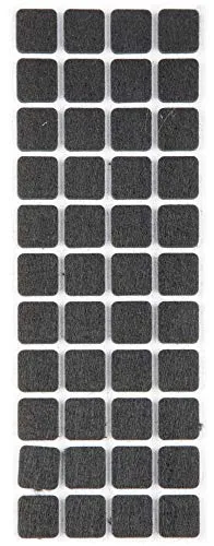 ProHome Filzgleiter Bodengleiter anthrazit selbstklebend rund und eckig auswählbar (Eckig 20 x 20 mm)