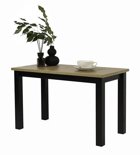 hagge home Couchtisch Holz 75x38 Wohnzimmertisch Holz Coffee Table Sofatisch Wohnzimmer Sofa Tisch Couch Tisch Klein Kaffeetisch Modern Couchtisch Rechteckig Holztisch Wohnzimmer Schwarz Braun