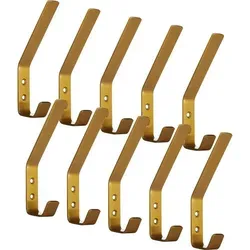 SO-TECH® Kleiderhaken Wandhaken Edelstahl 60 x 20 x 45 mm oder 142 x 20 x 45 mm, (10-St), großer Jackenhaken mit abgerundeten Kanten gelb gelb 14.2 cm