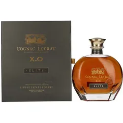 Cognac Leyrat X.O. Elite Single Estate 40% Vol. 0,7l - Weinbrände - Exklusiver Cognac mit intensiven Aromen von getrockneten Früchten und Karamell, perfekt zum puren Genuss oder mit feinen Speisen.