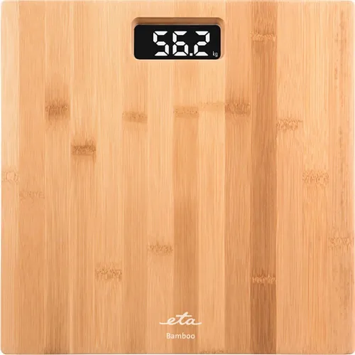 ETA Personenwaage BAMBOO ETA978090000 - Hochwertige digitale Personenwaage aus Bambus mit 180 kg Tragkraft, präziser Messung und rutschfestem Design für optimale Stabilität.