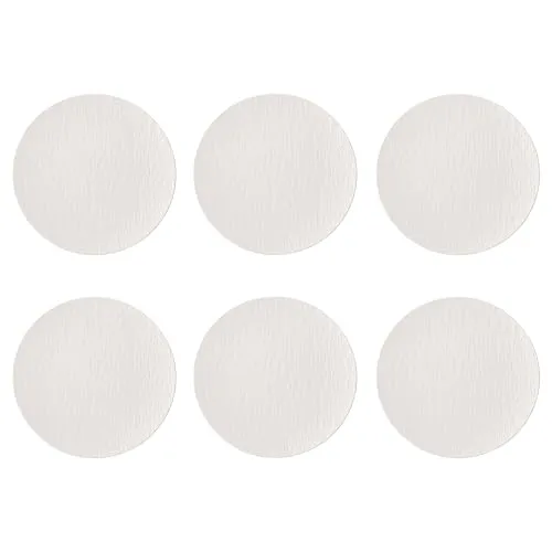 Villeroy & Boch Manufacture Rock Blanc Gourmetteller, 6 Stück, 31,7 cm - Premium Porzellan Speiseteller, spülmaschinen- und mikrowellengeeignet, ideal für stilvolle Dinnerpartys und Gastronomie, mit strukturierter Oberfläche für sicheres Schneiden von Pizza.