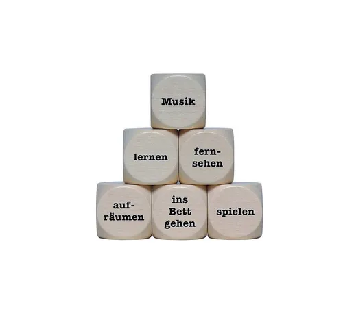 GICO Spielesammlung Kinder Was Tun Holzwürfel Entscheidungswürfel 1 Stück--4136