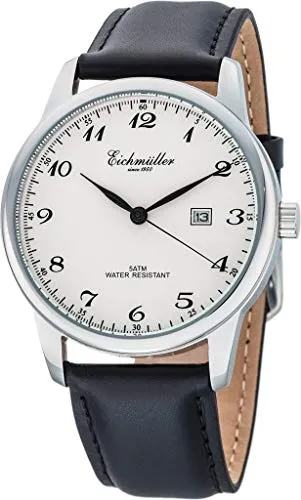 Produktbild Eichmüller Herrenuhr Edelstahl 42 mm (altweiss-schwarz)