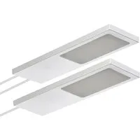 SO-TECH® LED Unterbauleuchte GIULIA II – Stufenlos dimmbar, Warmweiß, 2er Set - Elegante LED Unterbauleuchte in silbergrau, stufenlos dimmbar und mit fest integriertem LED. Ideal für eine individuelle Raumgestaltung und effiziente Beleuchtung.