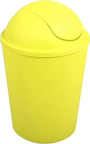 MSV Kosmetikeimer Abfalleimer Schwingdeckeleimer 5,5 Liter Kunststoff Grün