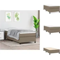 vidaXL Boxspringbett Taupe 90x190 cm Stoff von vidaXL