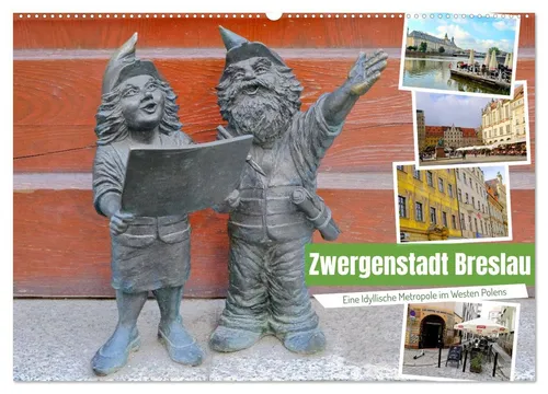 CALVENDO Wandkalender Zwergenstadt Breslau (Wandkalender 2026 DIN A2 quer), CALVENDO Monatsk