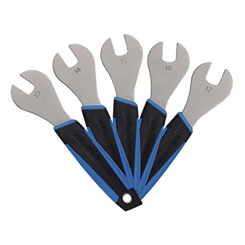 BBB Unisex Btl-25s Bbb Coneset - 5-teiliges Konusschlüssel-Set für Fahrräder - Fahrradwerkzeuge: 5-teiliges Set mit hochwertigen Konusschlüsseln (13-17 mm) für schnelles und präzises Arbeiten, ideal für jeden Fahrradmechaniker.