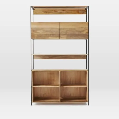 RAAVI Bücherregal Gita 130x213x35 aus Mango-Massivholz