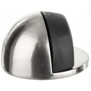 Burg-Wächter Türstopper TSB-2145-Ni-SB, aus Metall, für den Boden, zum Schrauben, silber, 2,5 x 4,5cm